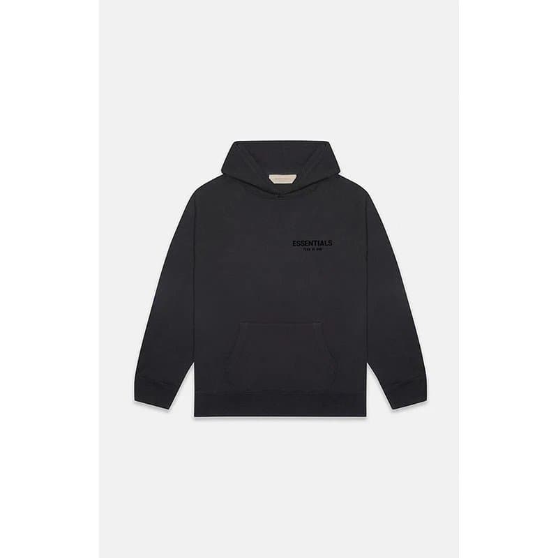 Fear of God Essentials Hoodie Essentials Logo — 水洗黑Black