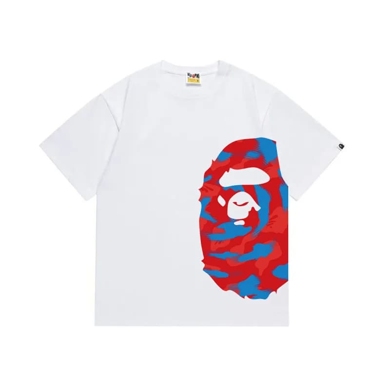 BAPE Ape Head Tee Multi-Color Camo Print — 1322白色