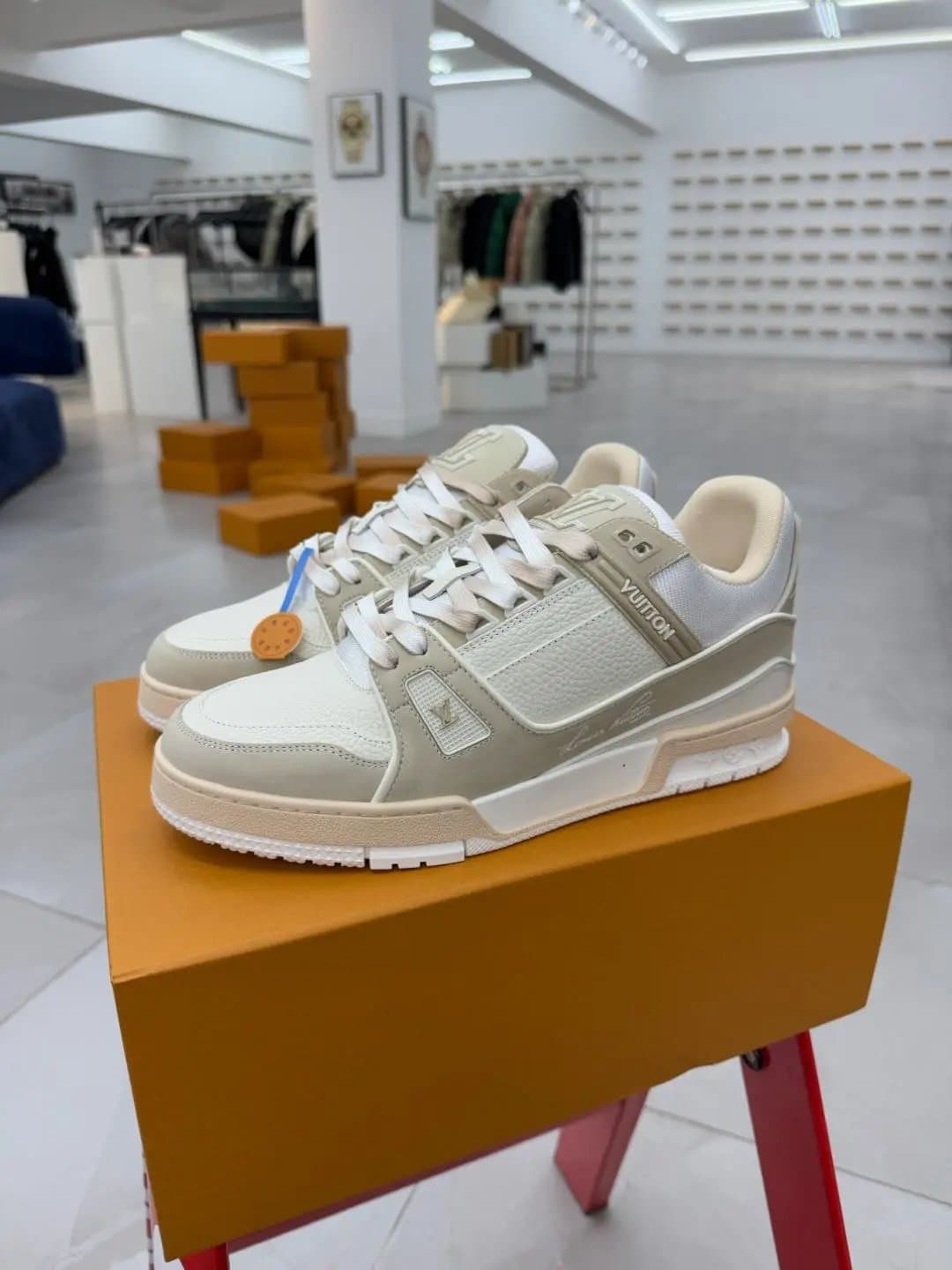 Louis Vuitton LV Trainer Beige Monogram