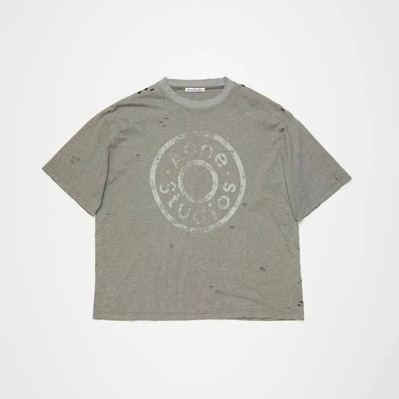 Acne Studios Cotton T-Shirt Washed Grey — 灰色（AC908041）
