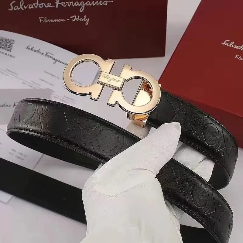 Ferragamo Gancini Belt Embossed Logo