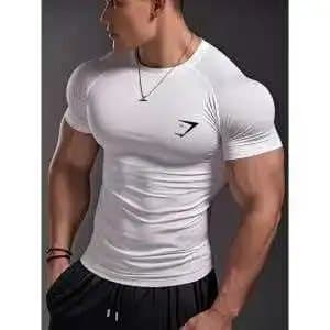 Lululemon Compression Tee Mesh Panel — 白色短袖-侧黑logo