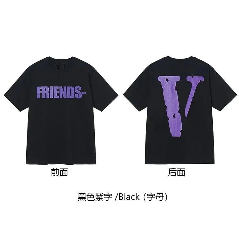 Off-White Friends T-Shirt Black with Purple Logo