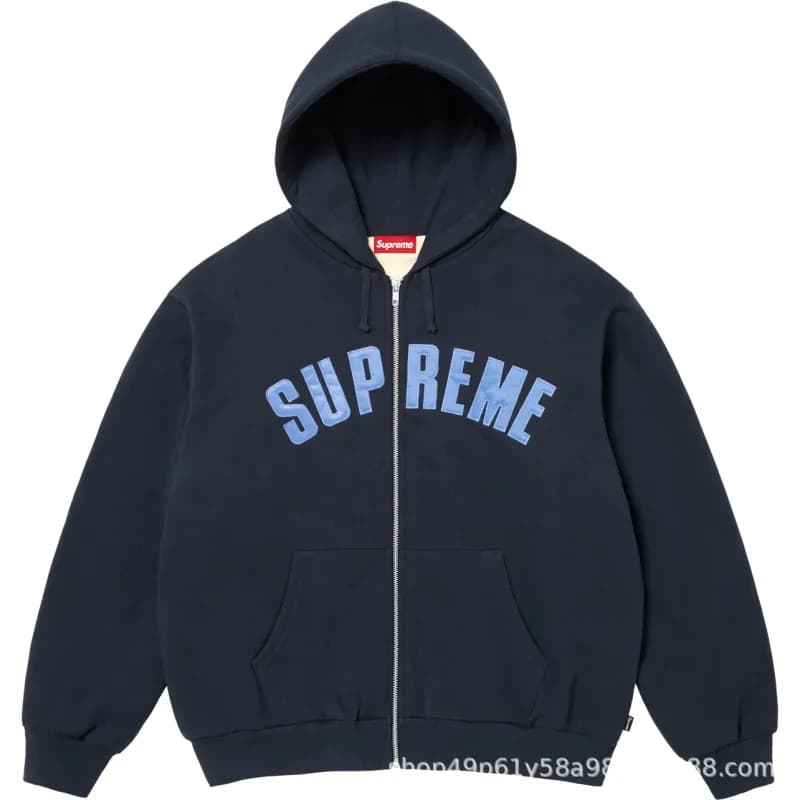Supreme Hooded Sweatshirt Nike Logo Back — E596#宝蓝色