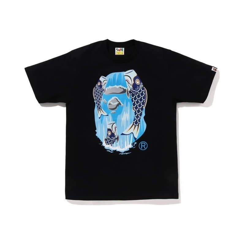BAPE A Bathing Ape Tee Camouflage Ape Head — 5001黑色