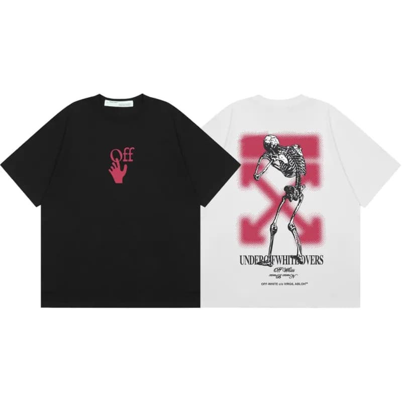 Off-White Graphic T-Shirt Diagonal Arrow Print — F39白色