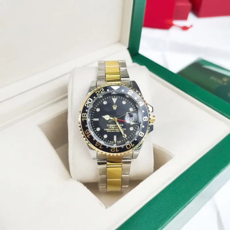 Rolex Submariner Two-Tone — 四针可乐圈三株间金 黑圈黑面