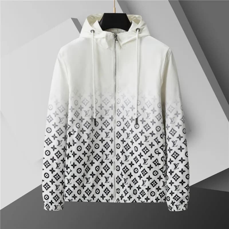 Louis Vuitton Monogram Hooded Jacket Brown Monogram — 66108 white