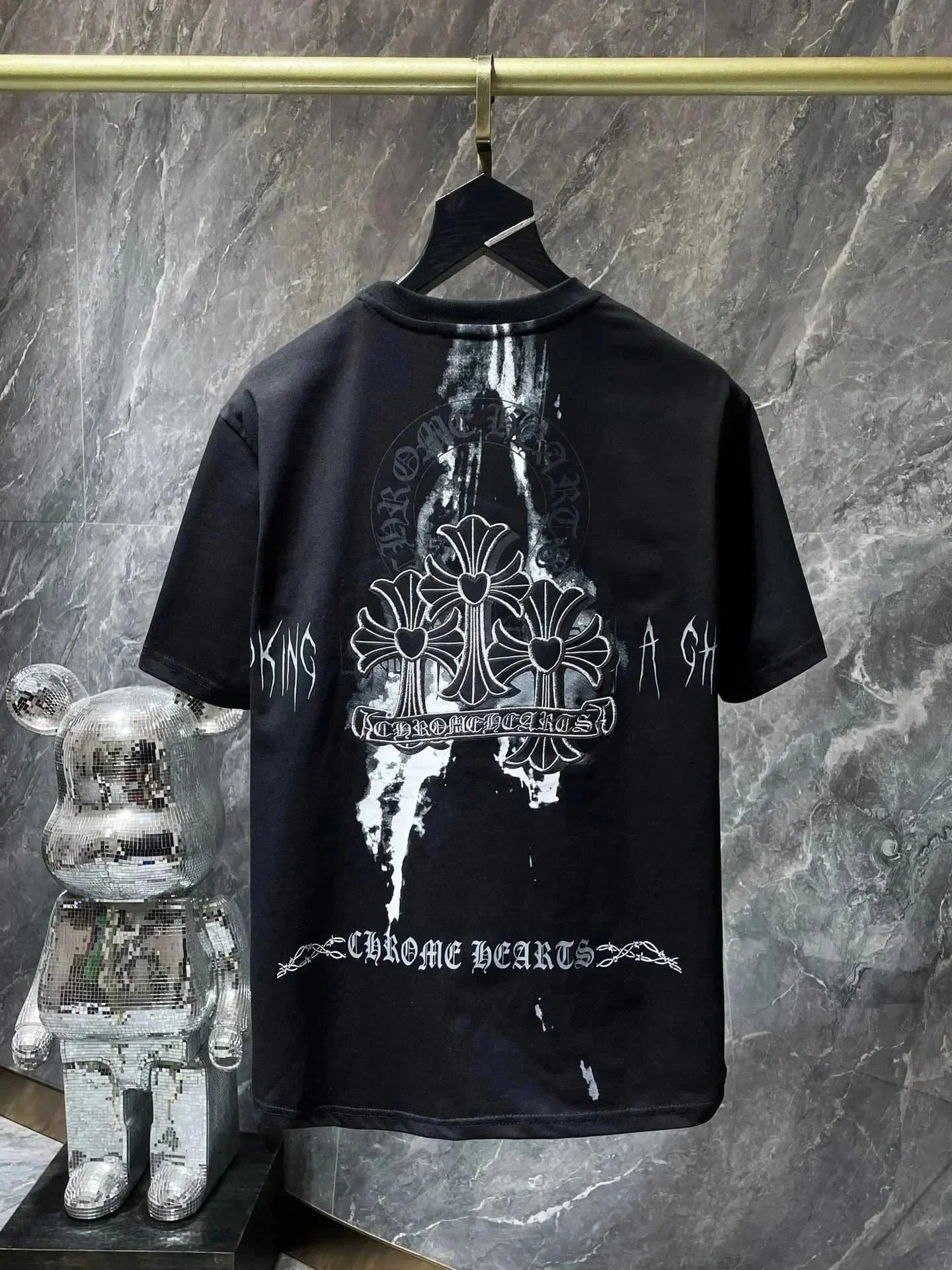 Chrome Hearts Graphic Tee Multi-Logo Print — 6099黑*Top quality