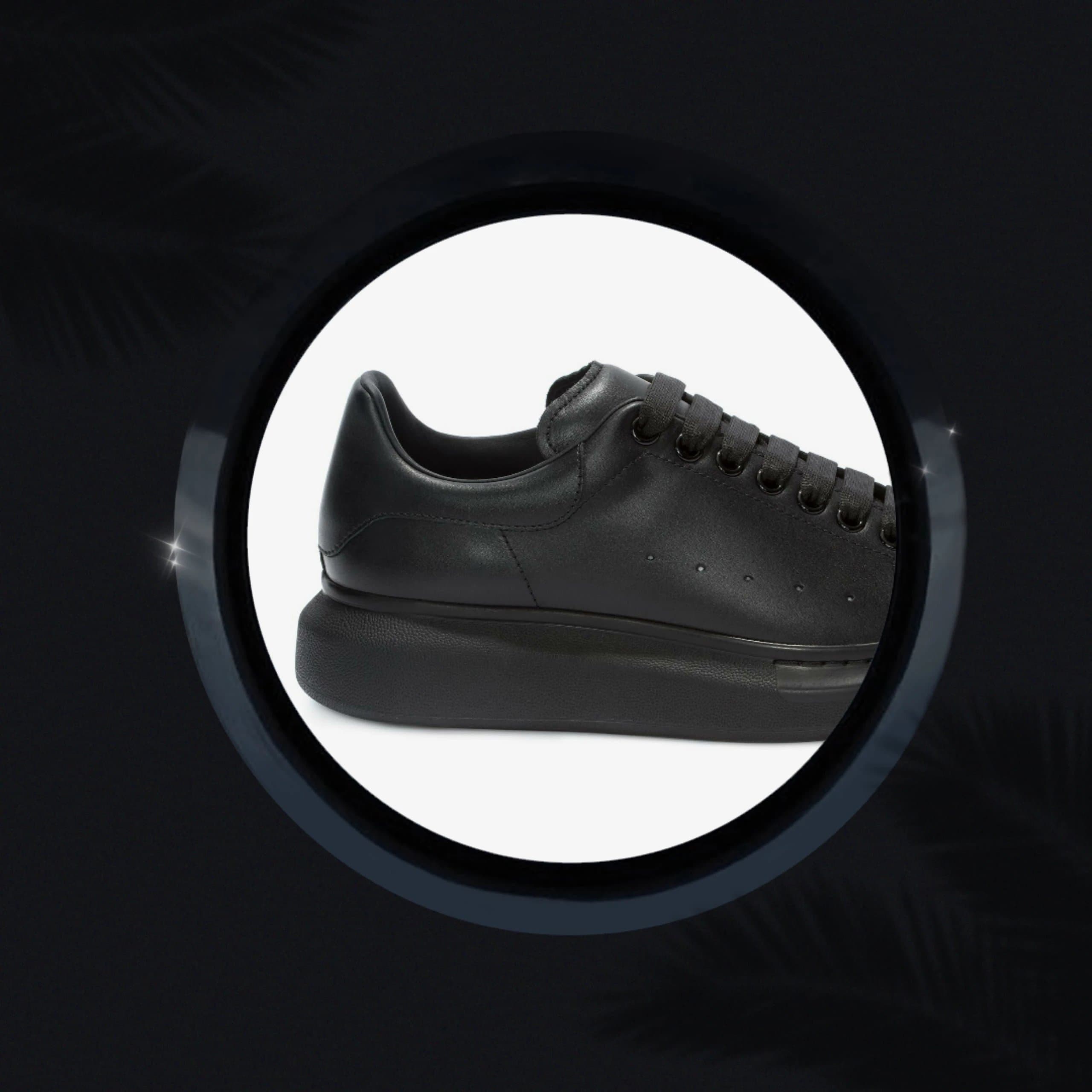 Alexander McQueen Oversized Sneaker Reflective — 全黑皮