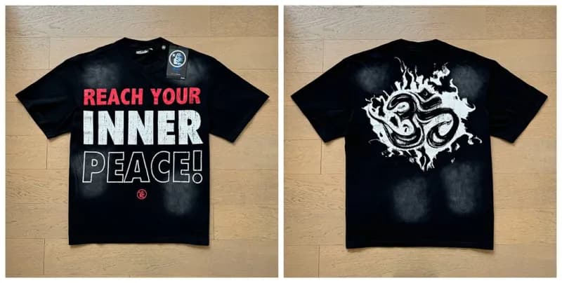 Hellstar STUDIOS Tee Flame Logo — 697洗水黑