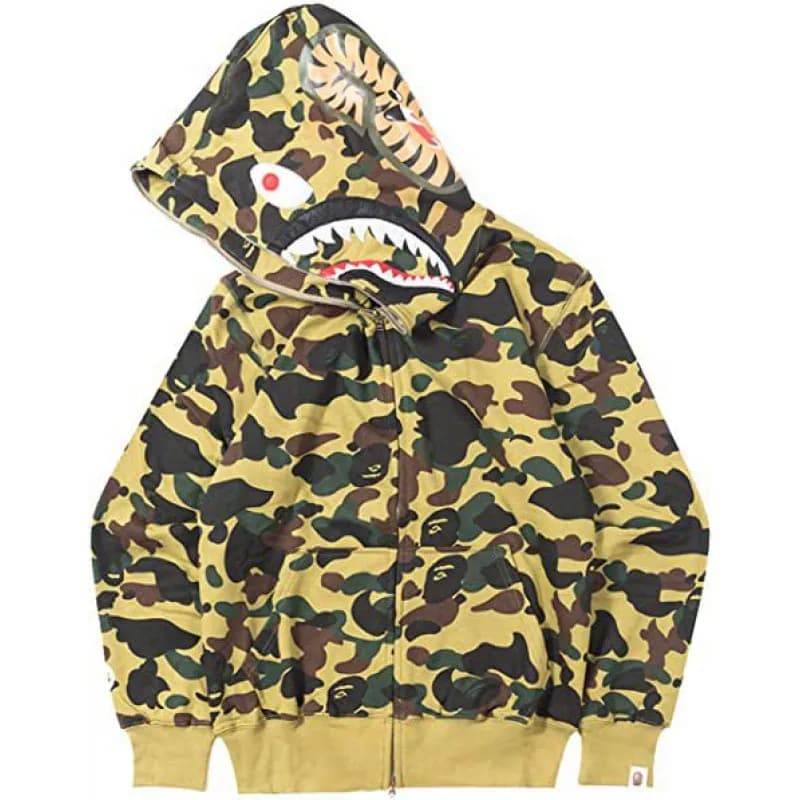 BAPE Full-Zip Hoodie Camouflage — ANK1224SB-黄