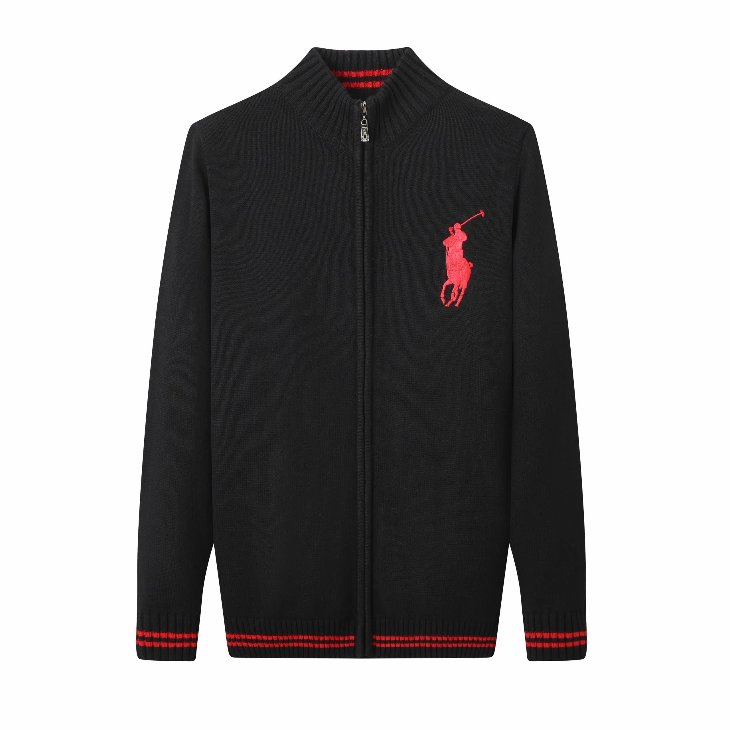 Polo Ralph Lauren Zip-Up Knit Sweater Big Pony