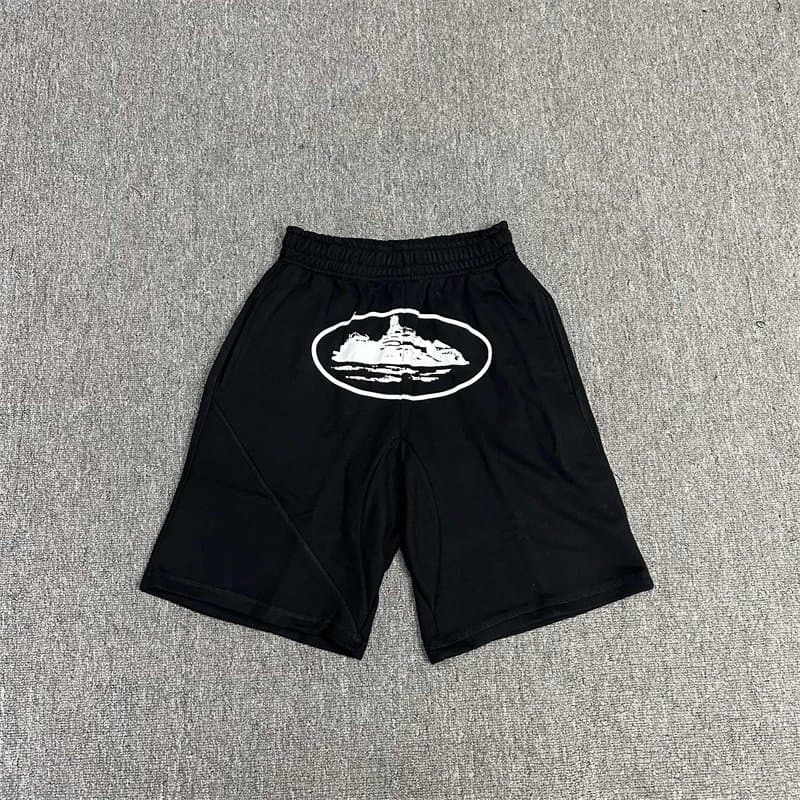 Travis Scott Graphic Shorts Pink Script Logo — 黑印白809
