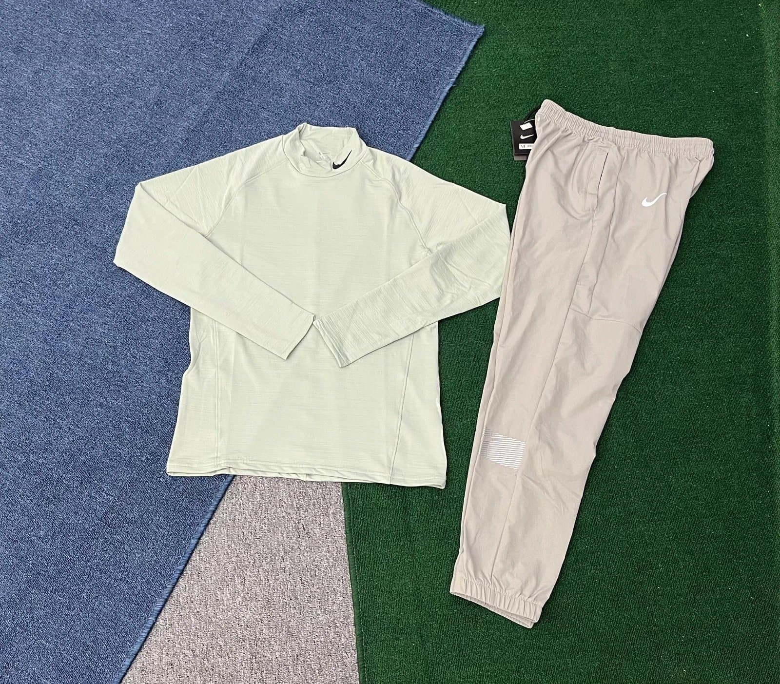 Nike Therma-Fit Top and Joggers Set Light Beige