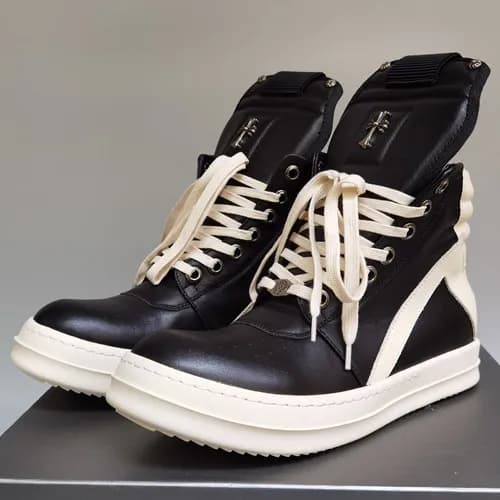 Rick Owens Geobasket High Black/Off-White