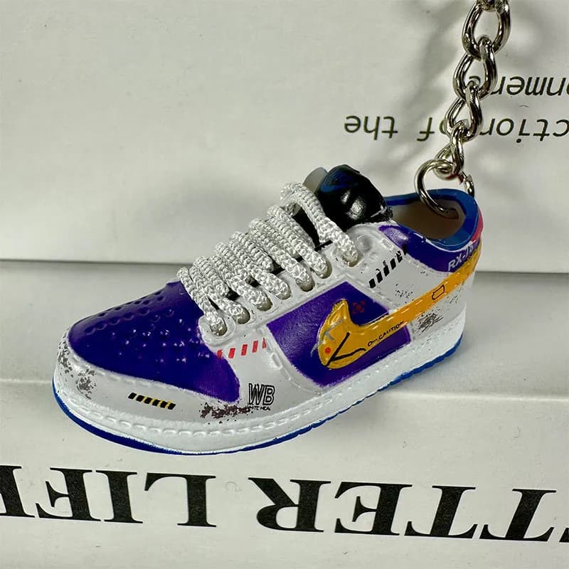 Cactus Plant Flea Market Sneaker Keychain Blue Lightning — 64.WB Navy purple