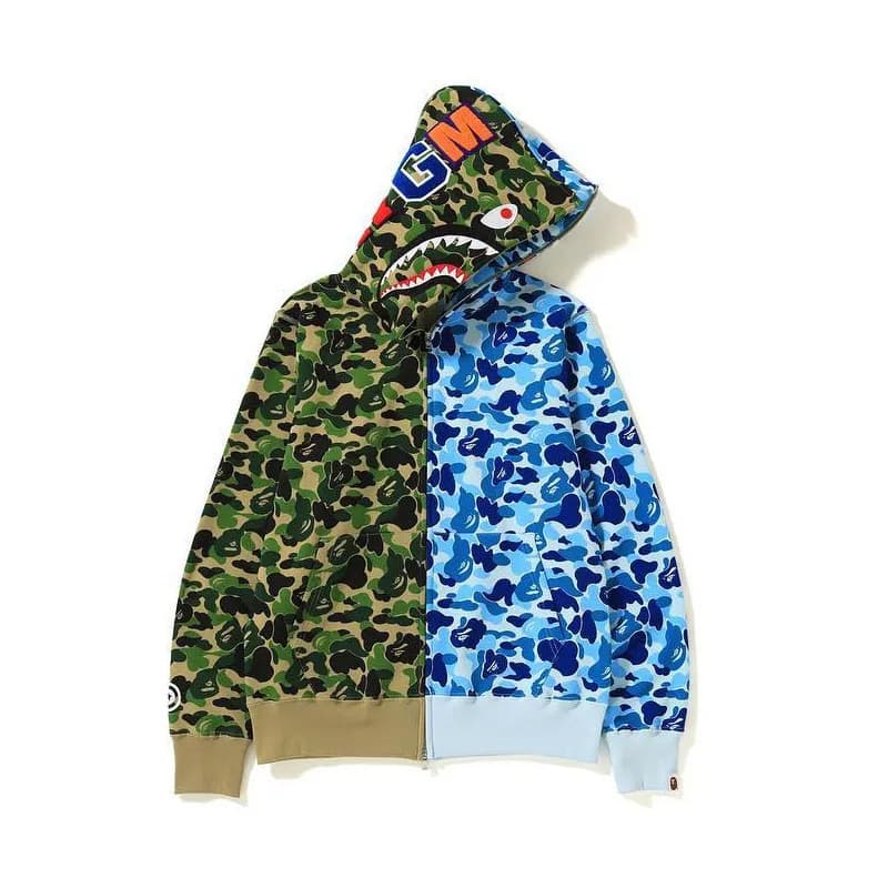 BAPE Shark Hoodie Split Camo