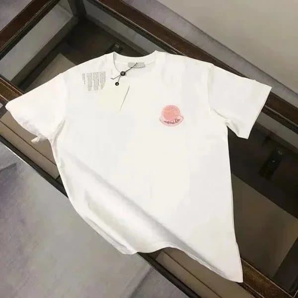 Moncler Logo T-Shirt Pink Logo