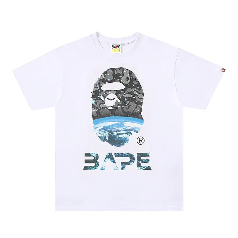 BAPE Ape Head Tee Camo Ape Head — 明黄色  1006白色