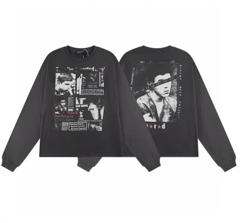 Off-White Long Sleeve Tee Heartbreak on Fire Print