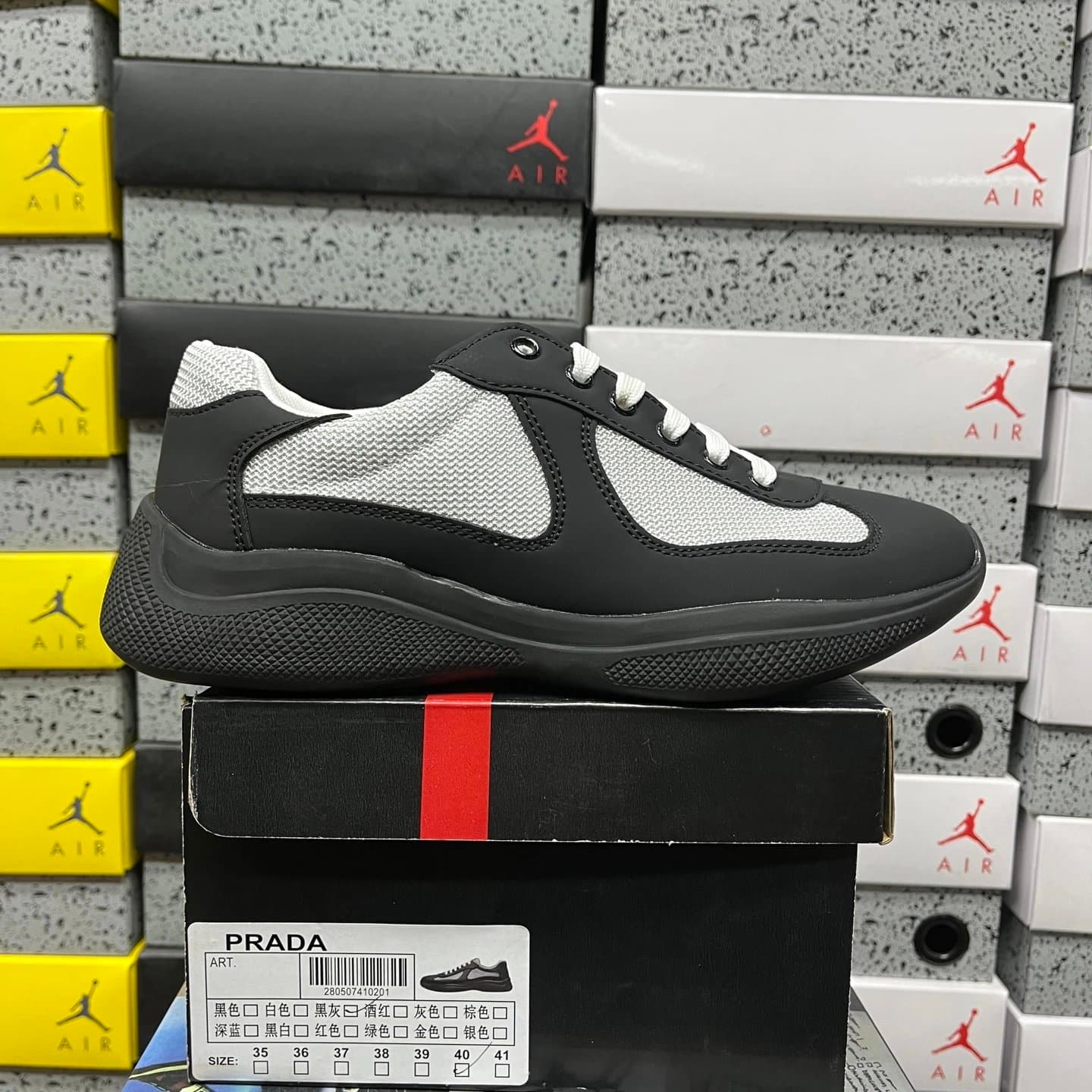 Prada Linea Rossa Sneaker Black/White