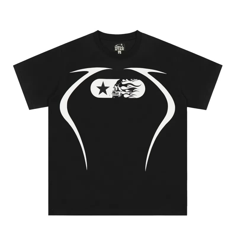 Hellstar Graphic Tee Skull Flame Print