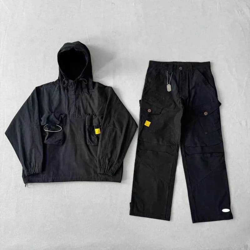 C.P. Company Goggle Jacket & Cargo Pants Black Utility Set