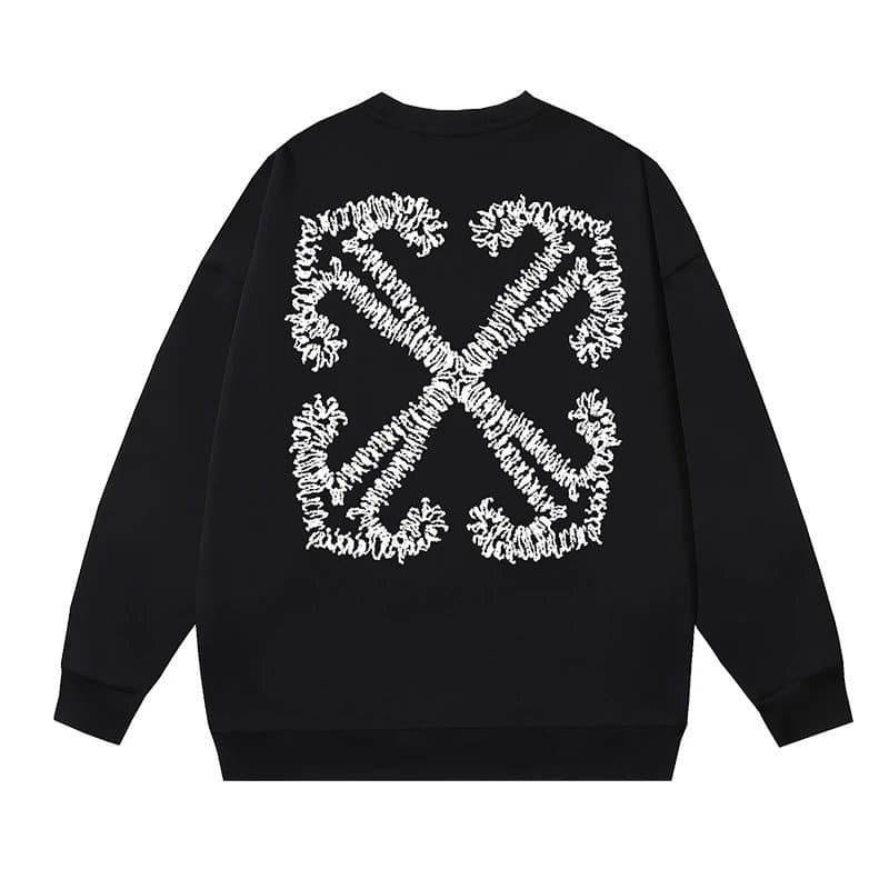 Off-White Cotton Sweatshirt Painted Arrow — A2