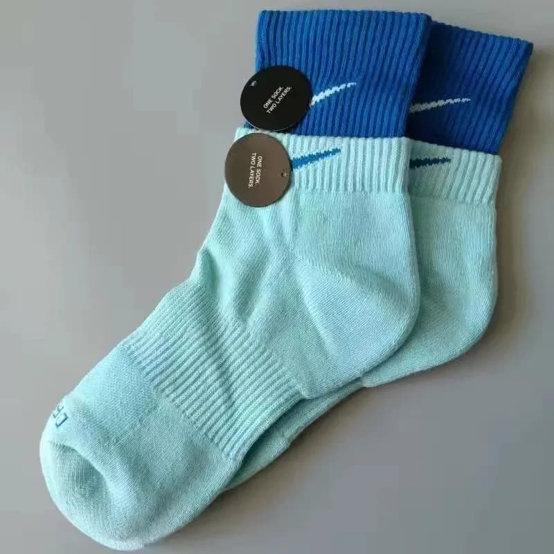 Nike Two Layer Sock Mint and Royal Blue
