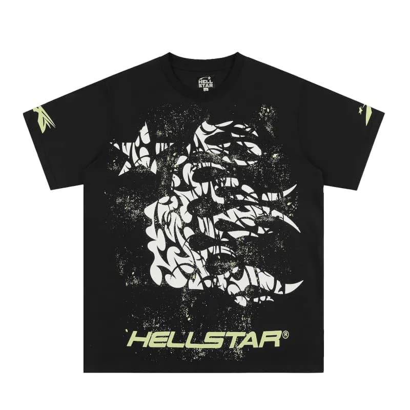 Hellstar Graphic Tee Abstract Skull Print