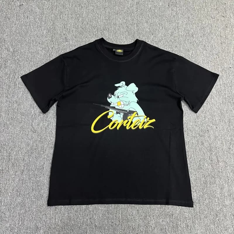 Corteiz Graphic Tee Cartoon Dog Print