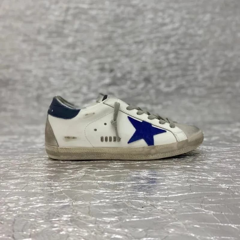 Golden Goose Superstar Distressed Blue Star
