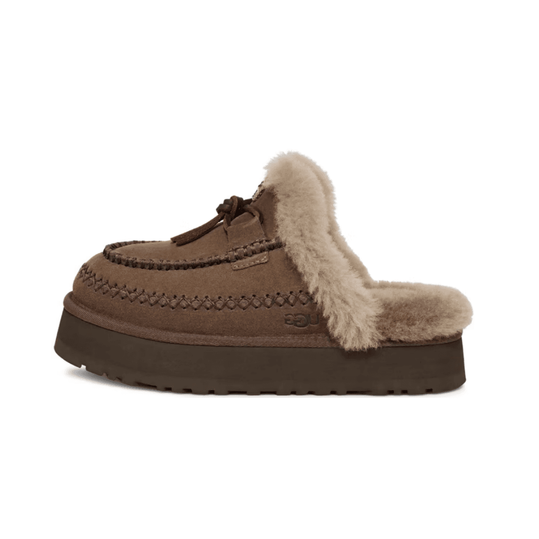 UGG Platform Moccasin Slipper Chestnut — 胡桃木拖鞋