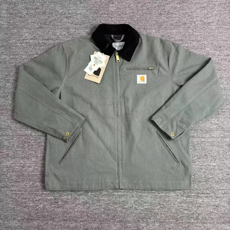Carhartt Active Jacket Grey with Black Sherpa Collar