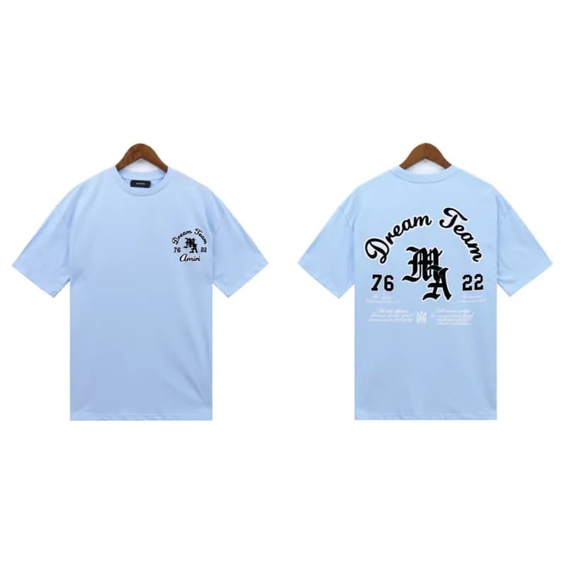 Amiri Logo T-Shirt Blue Script — 2212 blue