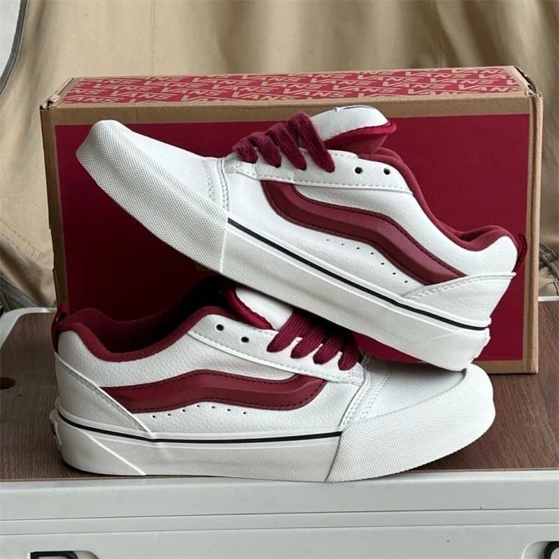 Vans Old Skool White/Burgundy