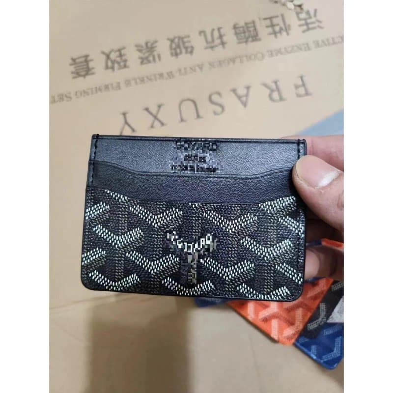 Goyard Card Holder Goyardine Canvas