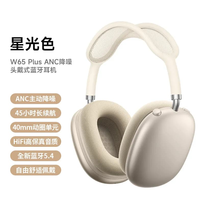 Apple W65 Happy BT headphones Deep Space Gray — W65 Plus星光色【ANC降噪版本】