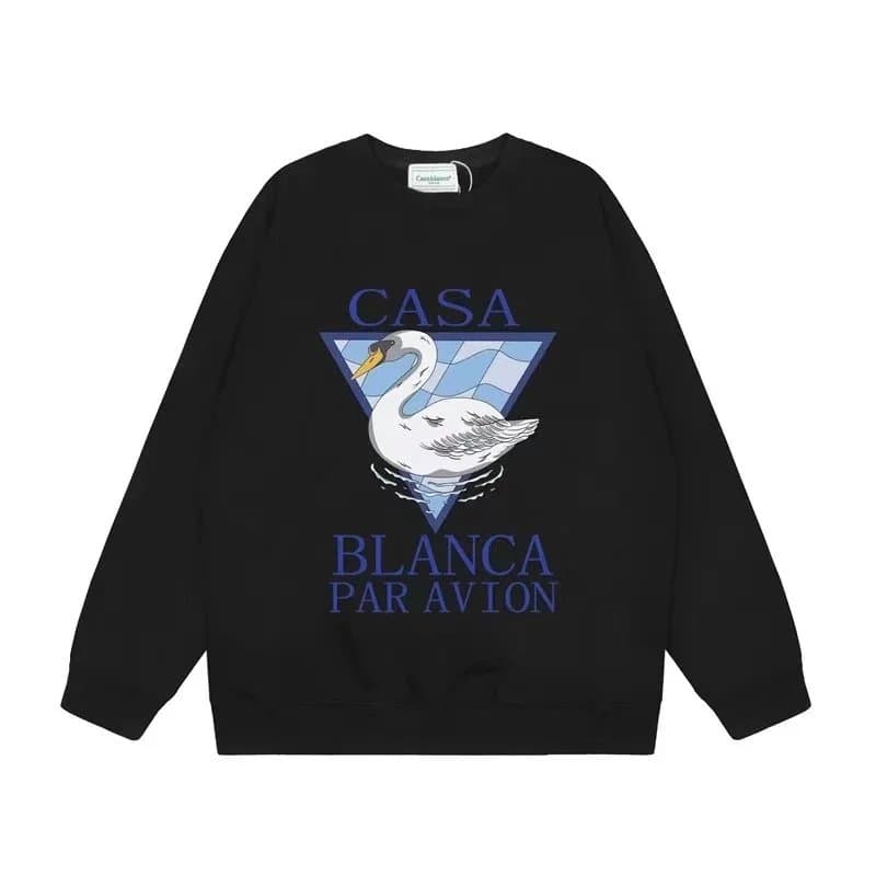 Casablanca Swan Graphic Sweatshirt Casa Blanca Par Avion