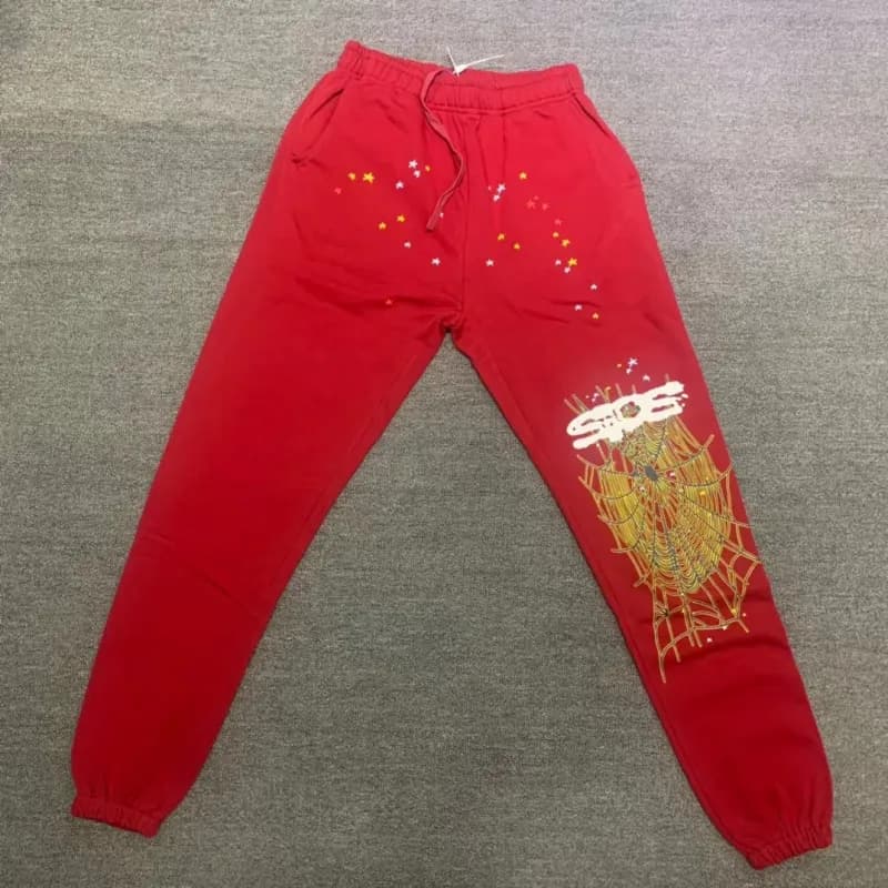 Sp5der Spider Sweatpants Star & Web Print