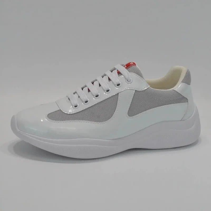 Prada Cleated Sneaker Metallic Silver — 13
