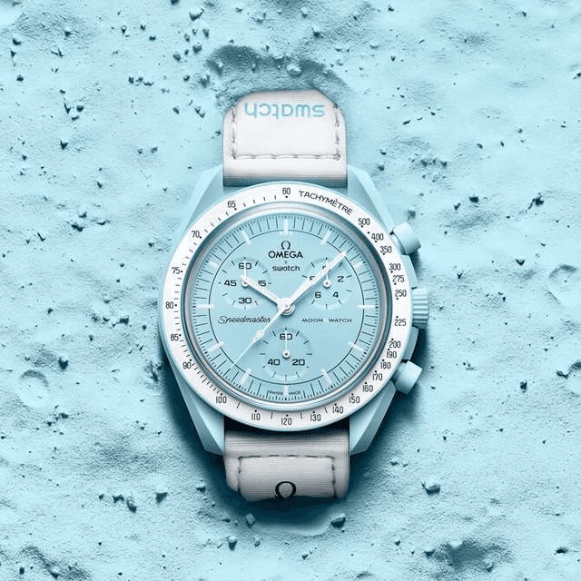 Omega × Swatch Speedmaster Moon Watch Bioceramic Blue