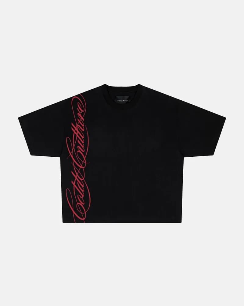 Comme des Garçons Cropped T-Shirt Script Logo