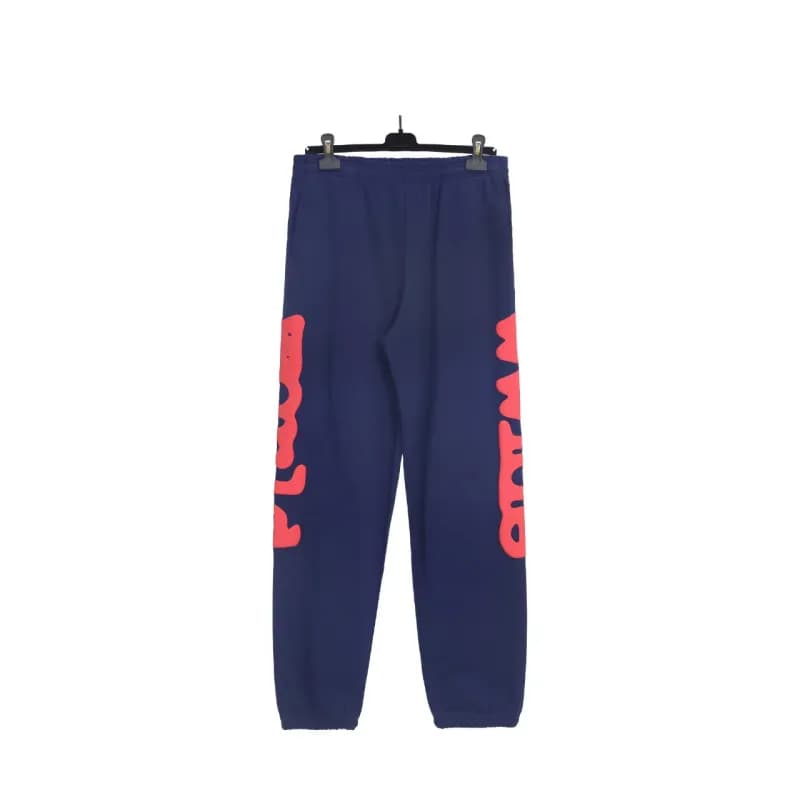 Sp5der Spider Web Hoodie Star Logo Print — 188-2 pants blue