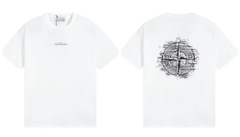 Stone Island T-Shirt Logo Patch — 663白色