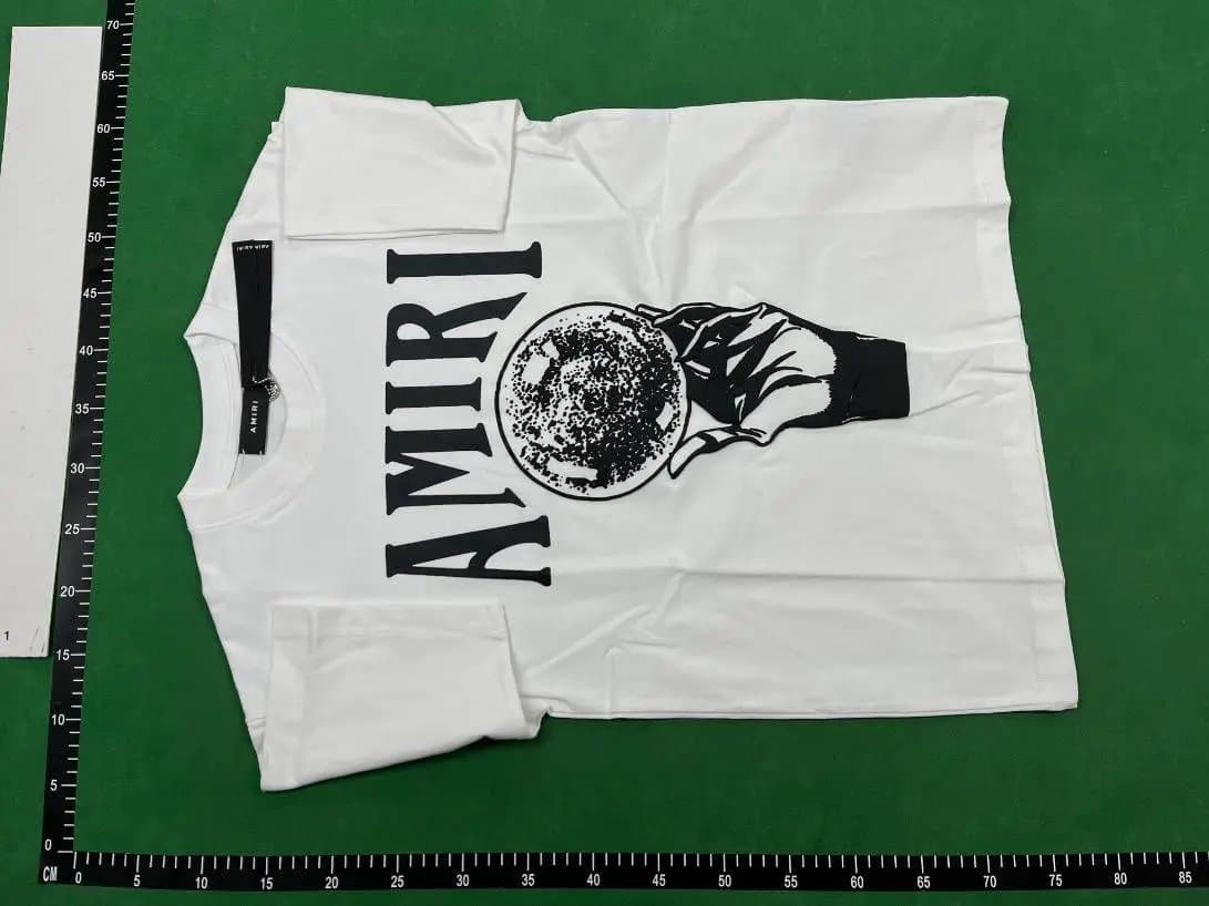 Amiri Graphic Tee Sequined Logo — 16