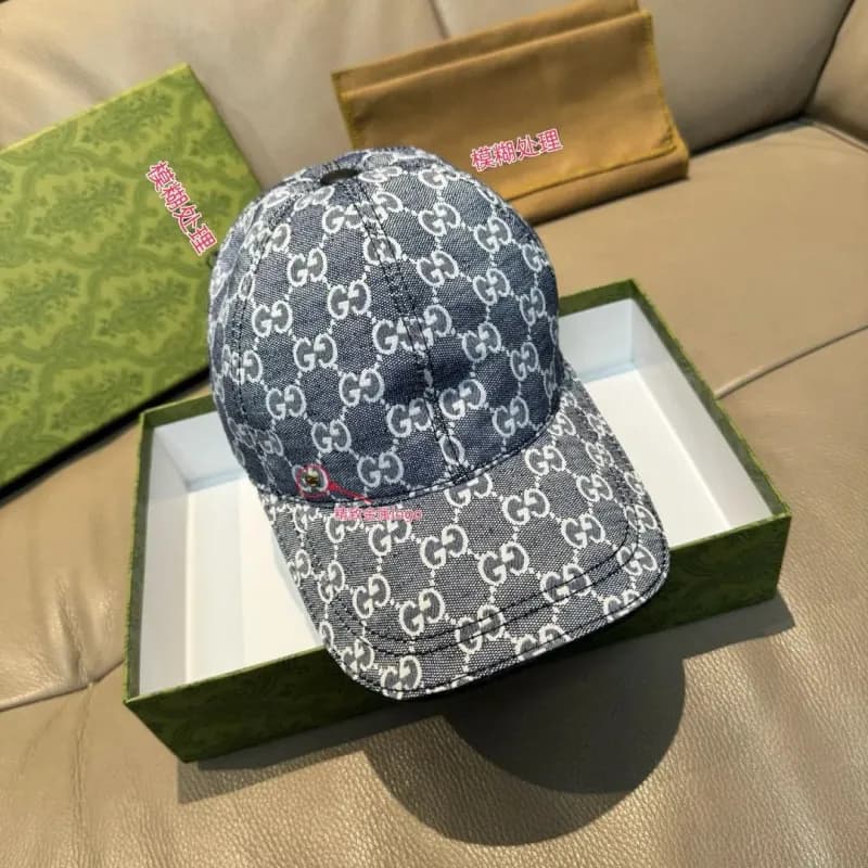 Gucci Baseball Cap GG Monogram Denim