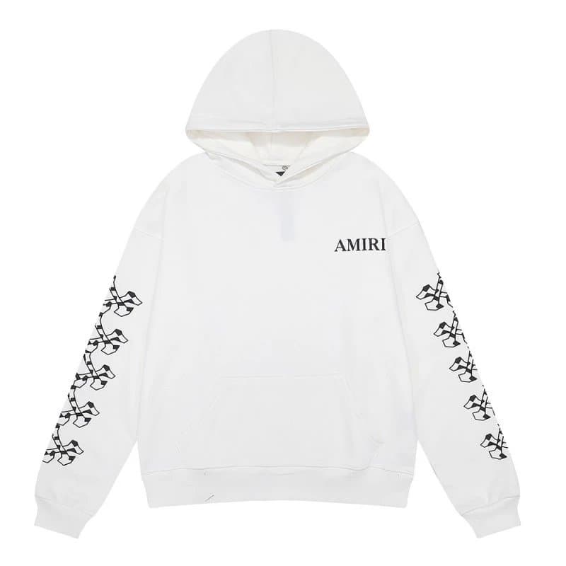 Amiri Hooded Sweatshirt Imagination and Dreams Graphic — 9219# White