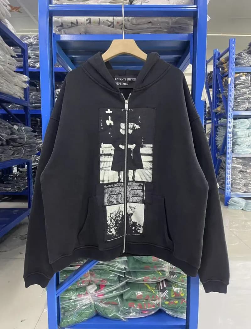Saint Laurent Zip-Up Hoodie Toxic Print — 3588
